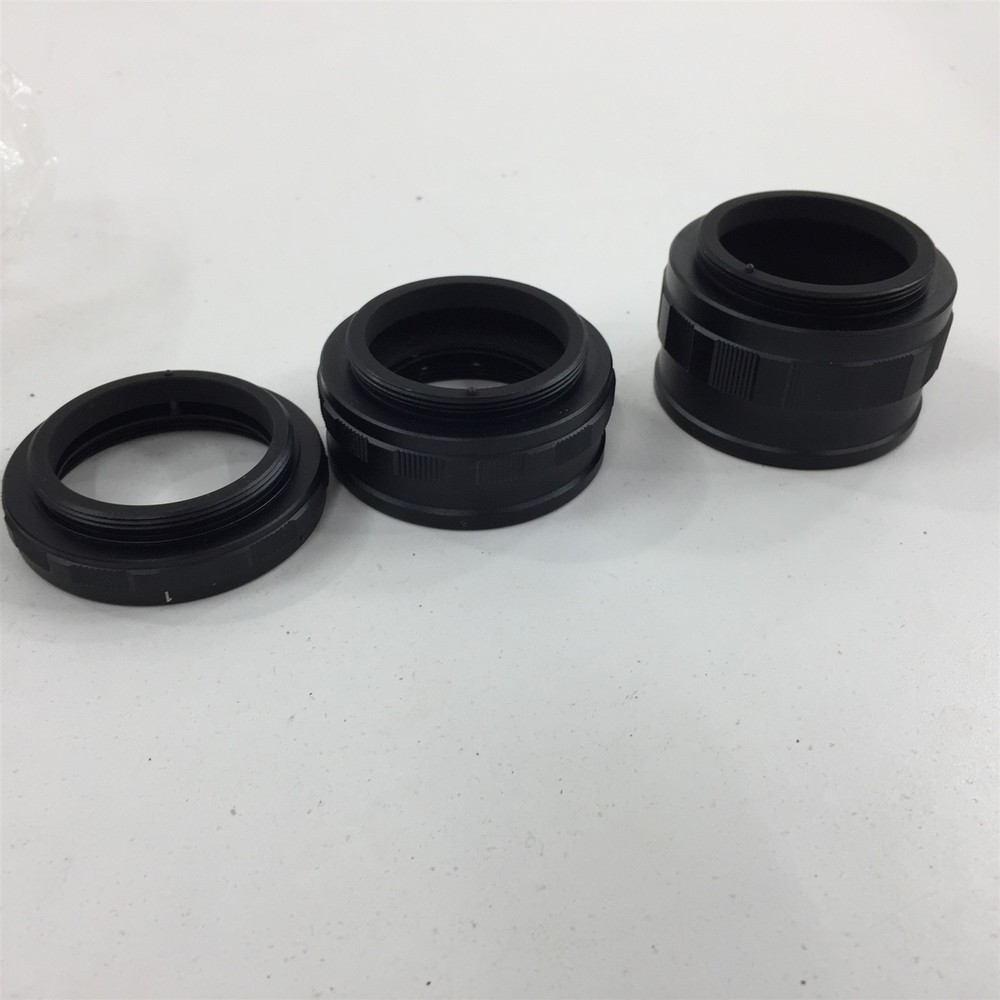 Microscope Objective Lens Extender Ring Set 1 2 3 With Case