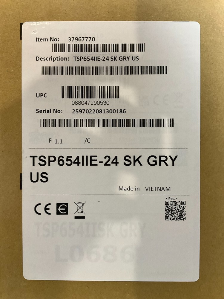 Star Micronics TSP654II Ethernet Receipt Printer 37967770 ✅❤️️✅❤️️ NEW