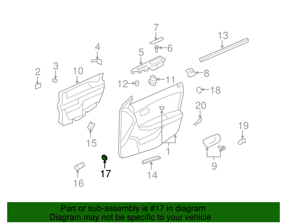 Genuine GM Trunk Lid Switch Bezel 15853222