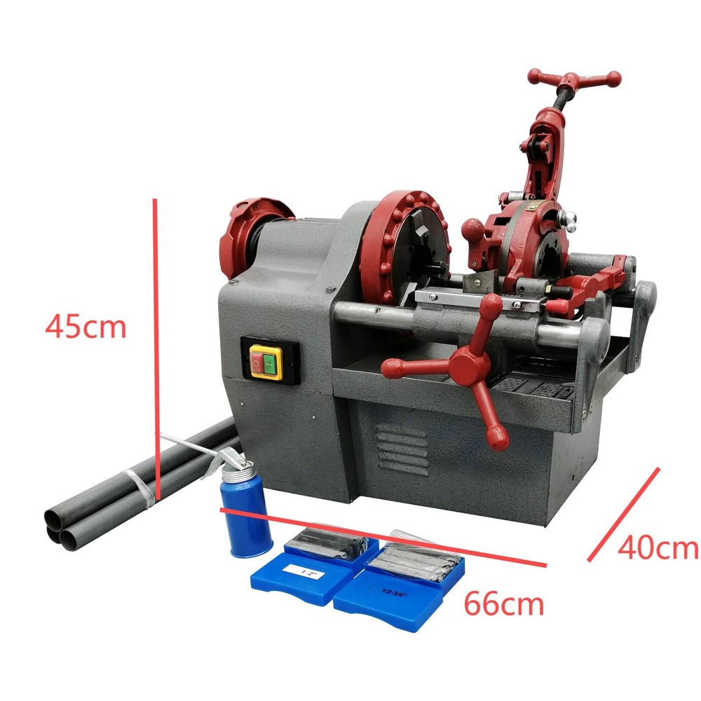 1/2"-2" Pipe Threading Machine 110V 750W Electric Threader 3in1 Multifunctional