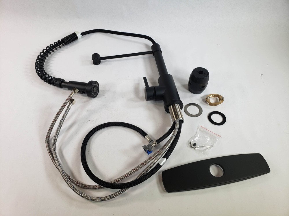 FORIOUS Black Kitchen Faucet with LOOSE Pull Down Sprayer - Read Description
