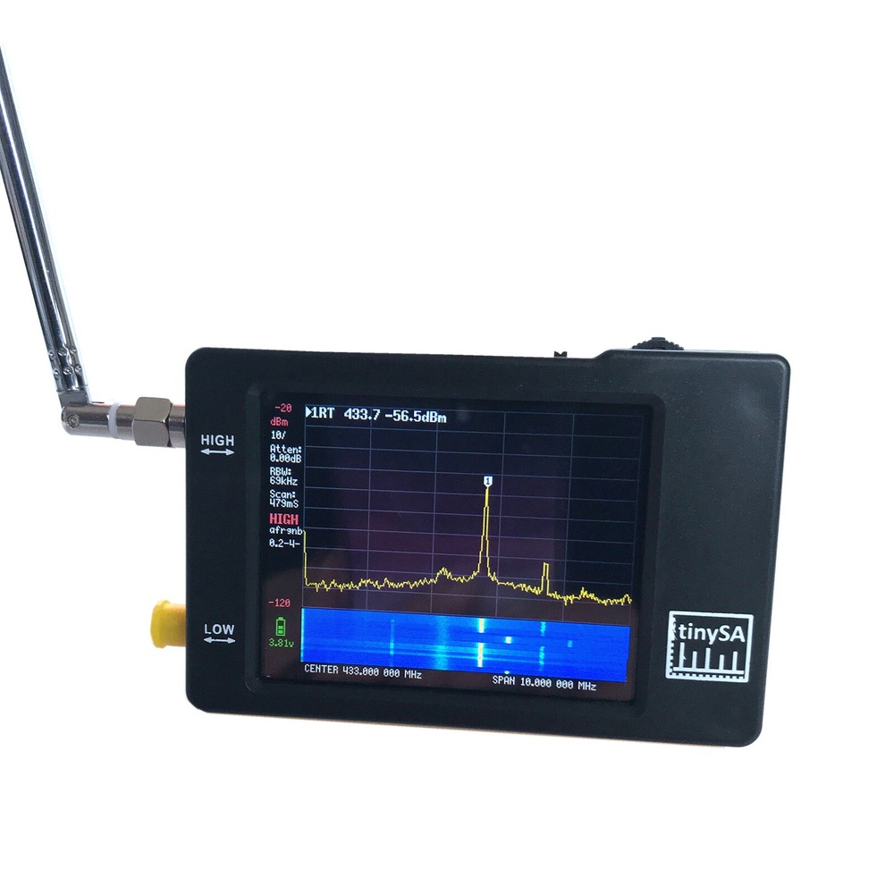 Handheld 2.8" LCD tiny Spectrum analyzer TinySA 100kHz to 960MHz Touch Control