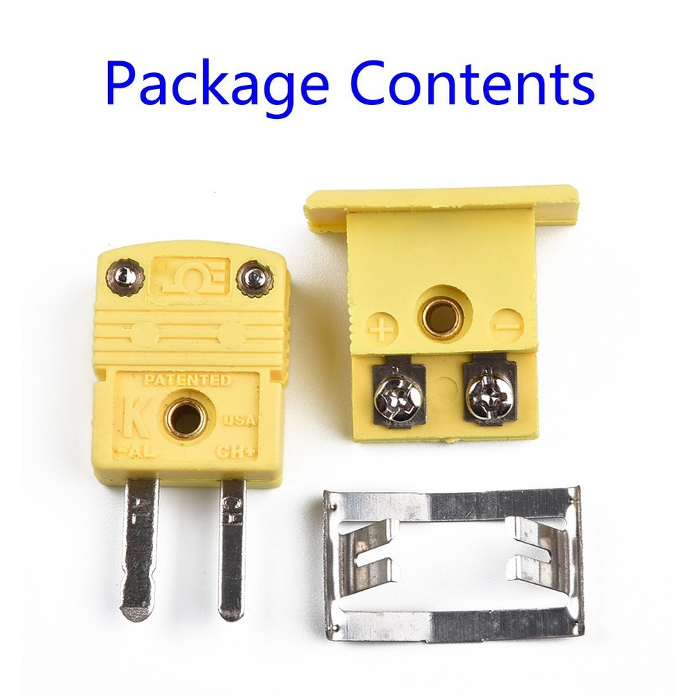 1 Set K Type Thermocouple Miniature Socket & Panel Mount Alloy-Plug Connector