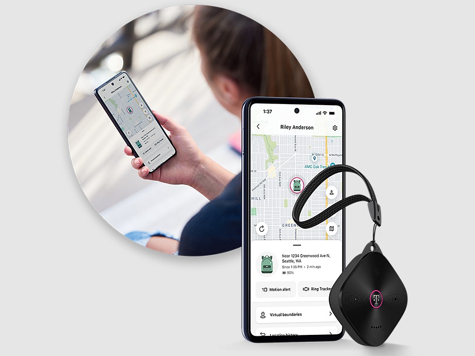 T-Mobile Sync Up Tracker 2nd Gen 64MB Black Kit Location Tracking SOS