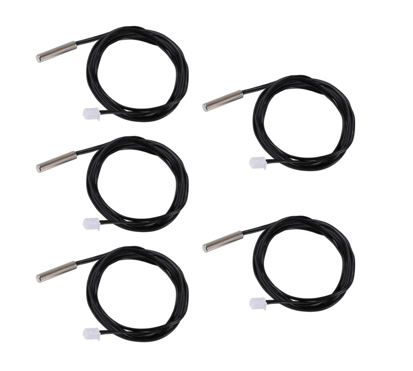 10K Temperature Sensor Probe DROK 5pcs 1 Meter Waterproof Temp Sensor Probe St