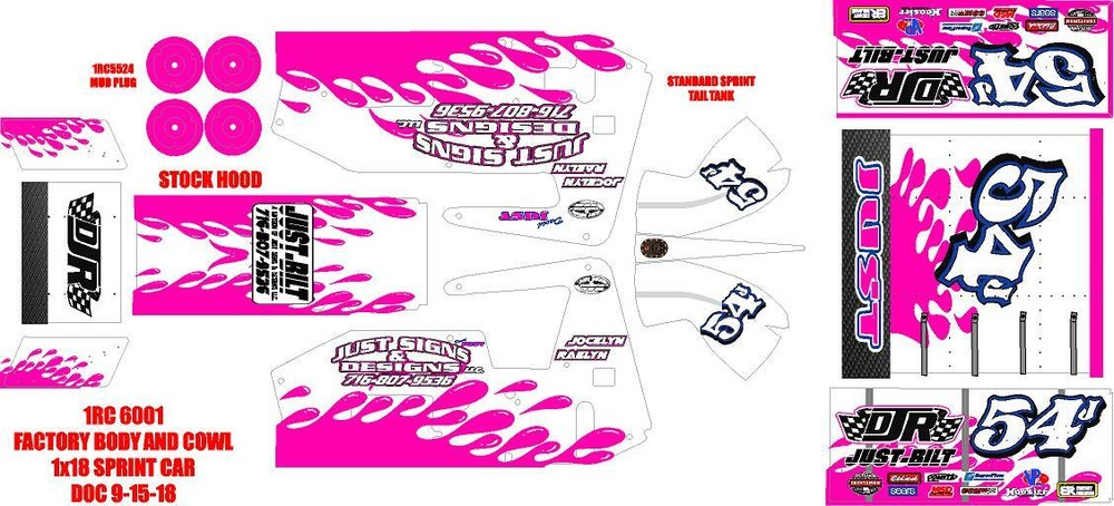 1RC SPRINT WRAP DAVID JUST 2017 THEME WRAP KIT