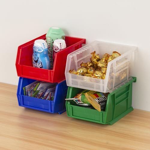 30210AkroBins Plastic Storage Bins Space-Saving Stackable Bins to use for Garage