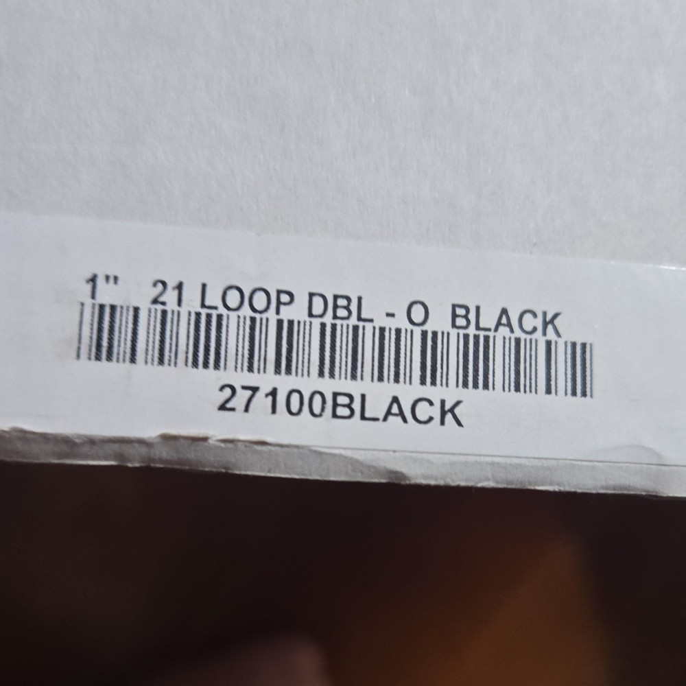 Wire-O Binding Spines 1 Inch 21 Loop Double-O Black 27100BLACK 100 Count