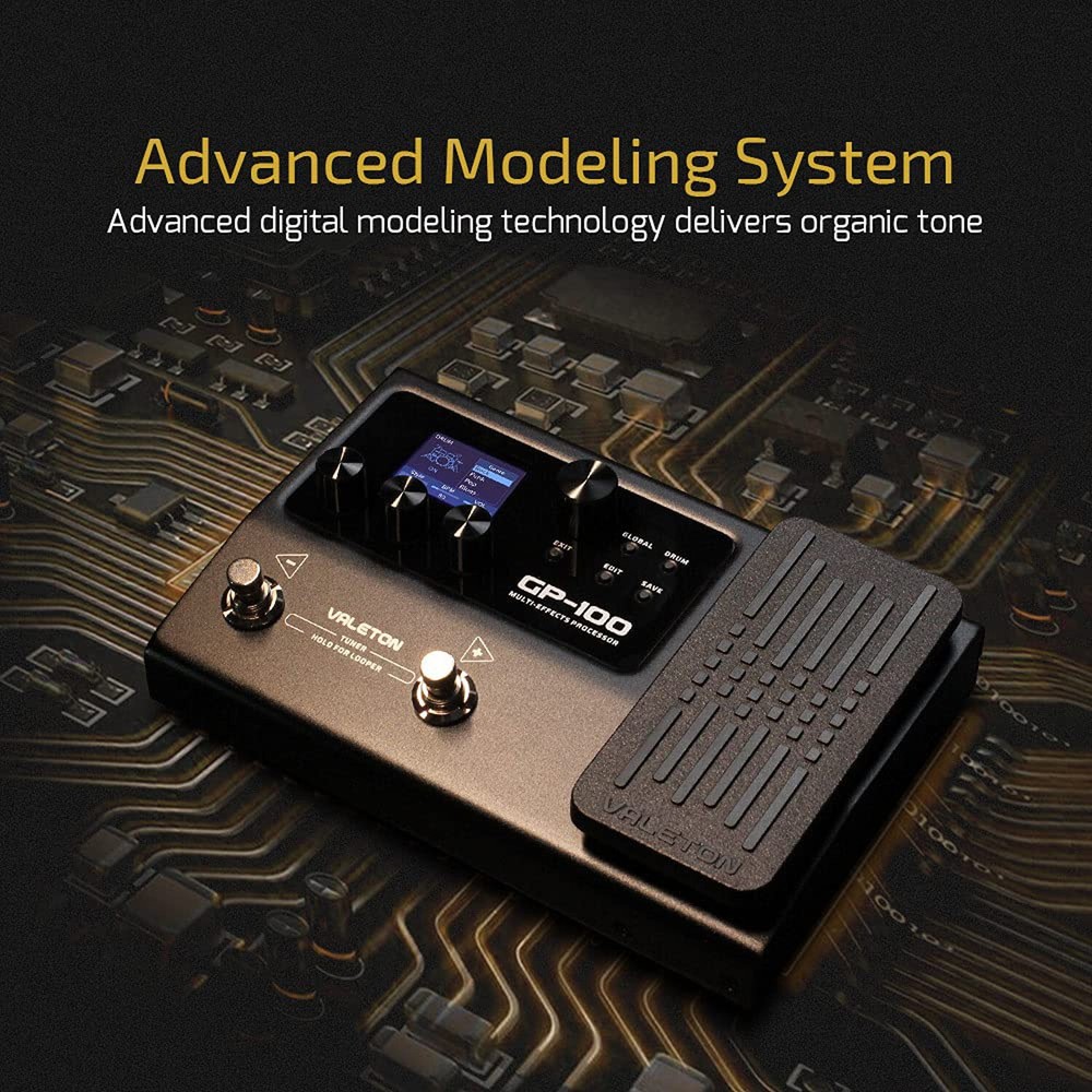 Valeton GP-100 Guitar Bass Amp Modeling IR Cabinets Simulation Multi Language...