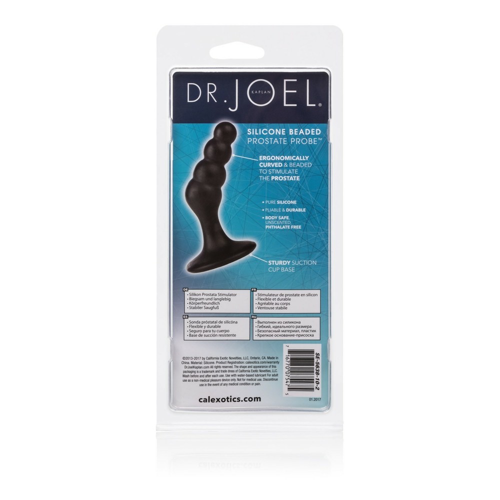 Dr Joel Kaplan Graduated Prostate Probe Black Anal Butt Plug
