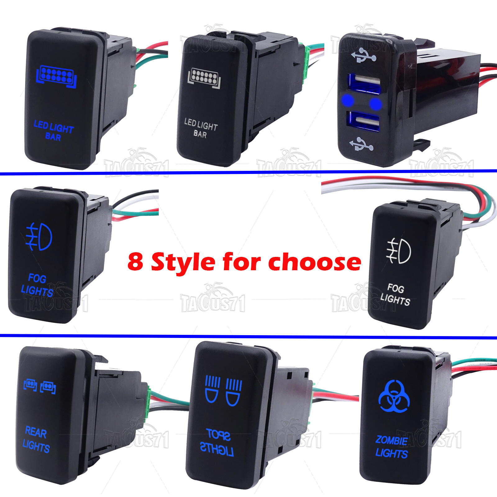 For TOYOTA Tacoma 4RUNNER FOG LIGHT SWITCH LED LIGHT BAR