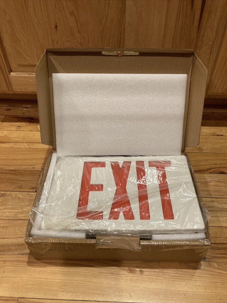 New EXIT Double-Face EMERGENCY RED Sign Model: JEE2RWE / 120V