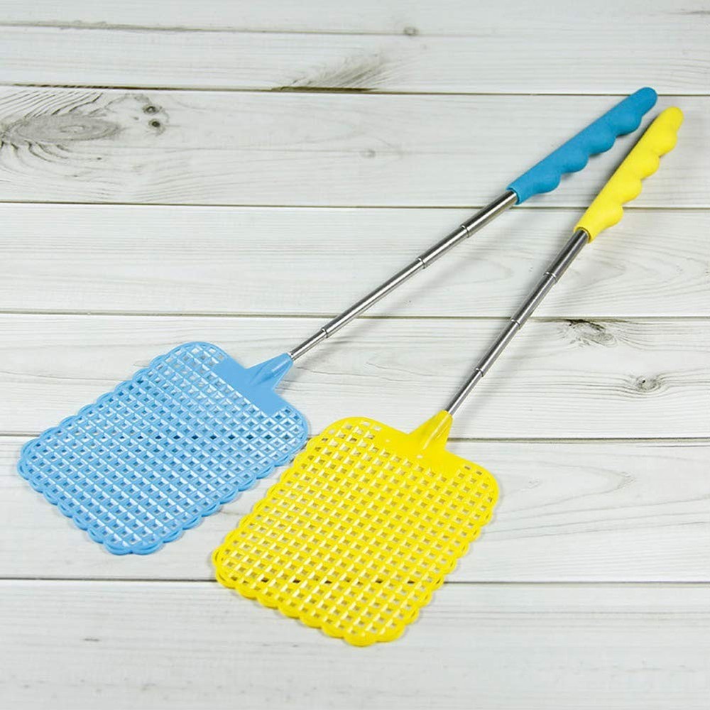 Matamoscas con mango extensible de acero inoxidable de alta resistencia