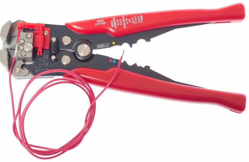 Self Adjusting Wire Stripper & Wire Cutter Crimper Cable Stripping Tool 8"