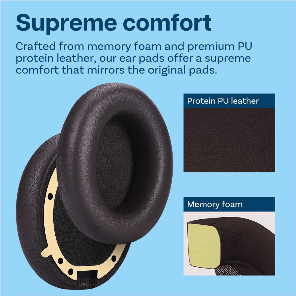 Replacement Ear Pads for Beats Studio Pro Wireless - Memory Foam (Brown)