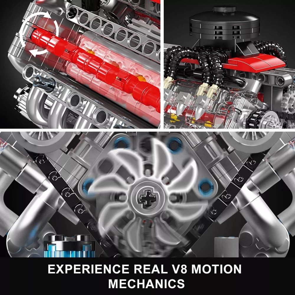 V8 Engine Motor Engineering Model Easy To Assemble With Strong Clamping Force