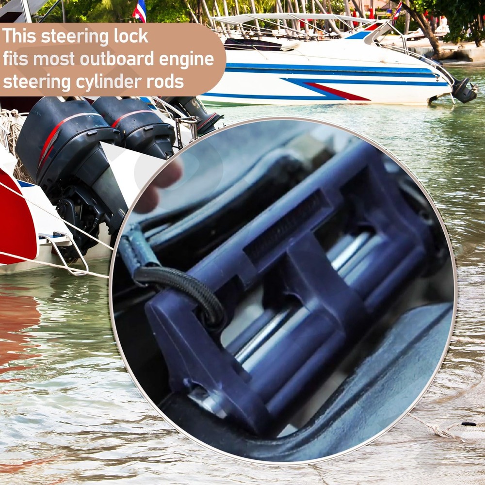 Outboard Hydraulic Steering Lock 4" Stabilizing | Prevents Engine Movement