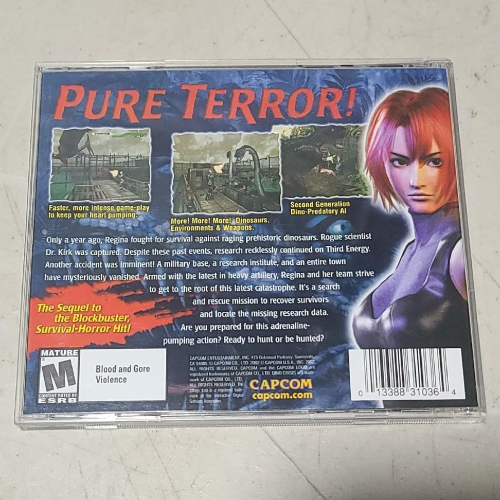 Dino Crisis 2 CAPCOM Windows 95/98 PC CD-ROM Game Complete