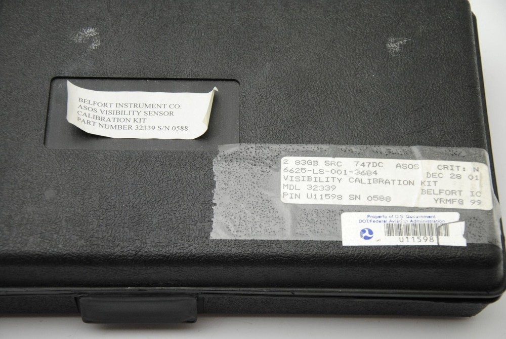 Belfrt Insotruments Co. 32339, ASOS Visibility Sensor Calibration Kit