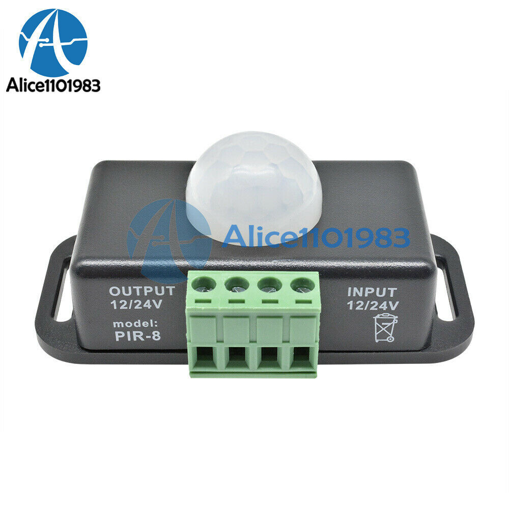 10PCS Automatic DC 12V-24V 8A Infrared PIR Motion Sensor Switch For LED Light