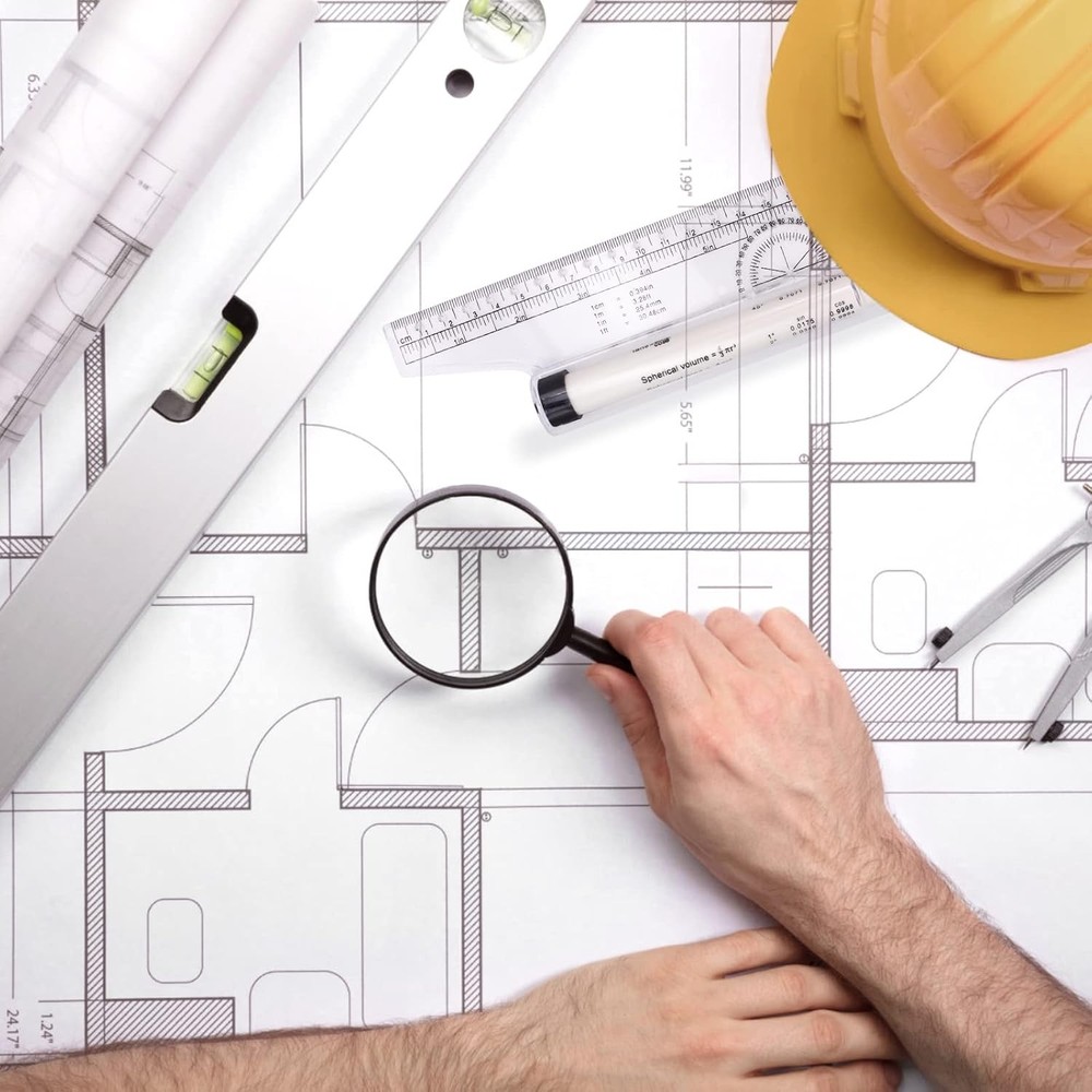 2 Pcs Plastic Measuring Rolling Ruler, Drawing Design Ruler for Measuring, Draft