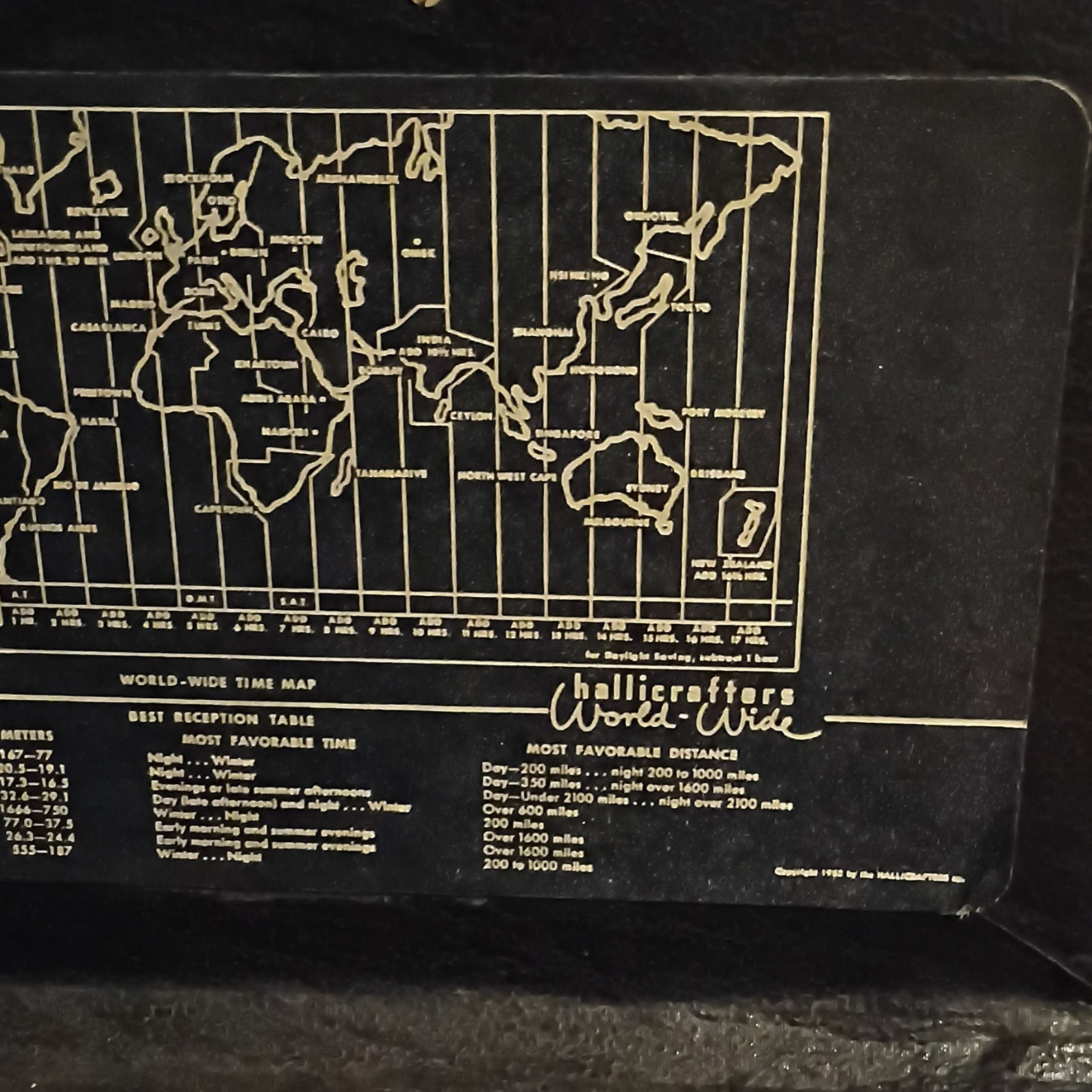 Hallicrafters World-Wide Precision Built Tube Radio 1950s Collectible