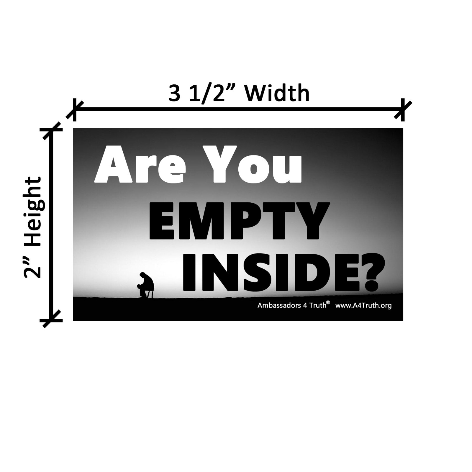 Are You Empty Inside? | Gospel Tracts | Business Card Size | Pack of 50