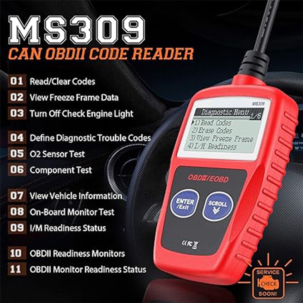 OBD2 Scanner Car Scan Diagnostic Tool Reset Clear Check Engine Code Reader US