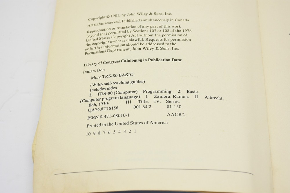 1981 RadioShack TRS-80 Advanced Level II BASIC A Learning Guide Cat No 62-2072