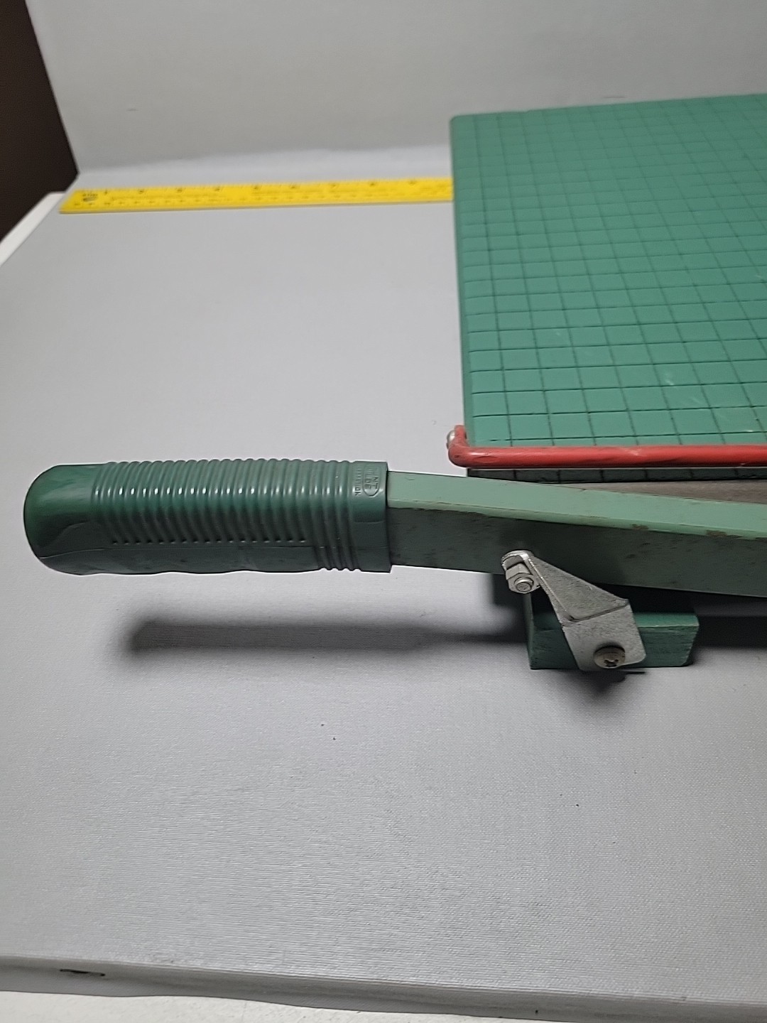 Vintage 13" Premier Brand Guillotine Paper Cutter. Manuf by Photo Materials Co.