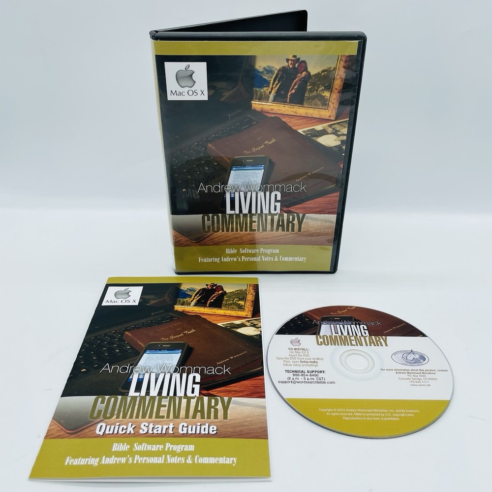 Andrew Wommack Living Commentary Bible Software Program DVD-ROM for MAC OS X