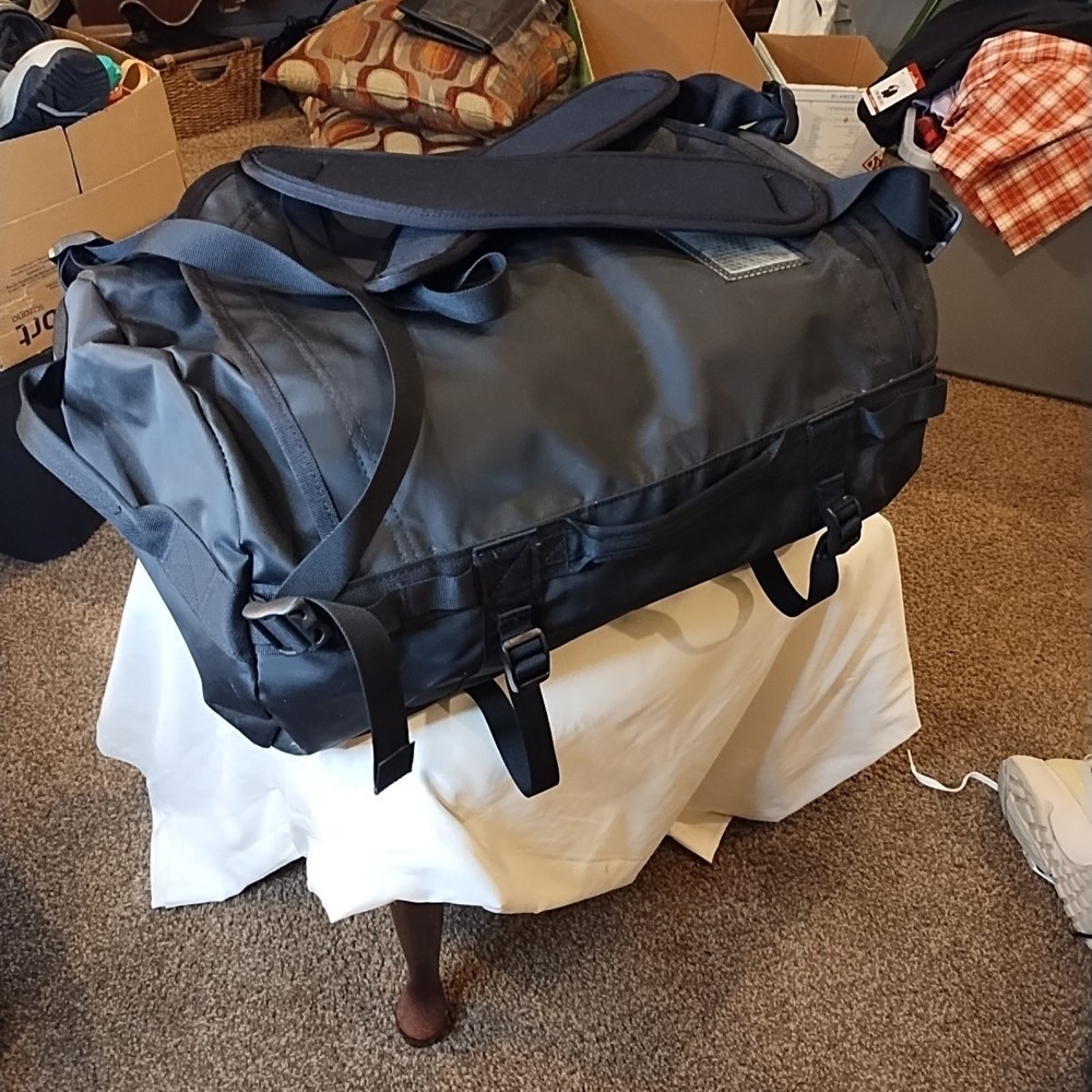 The North Face Black Base Camp Duffle Bag Size S "Never Stop Exploring"