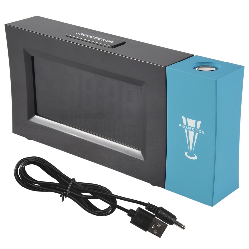 Projection Digital Alarm Clock Date Snooze Function Adjustable Angle5536