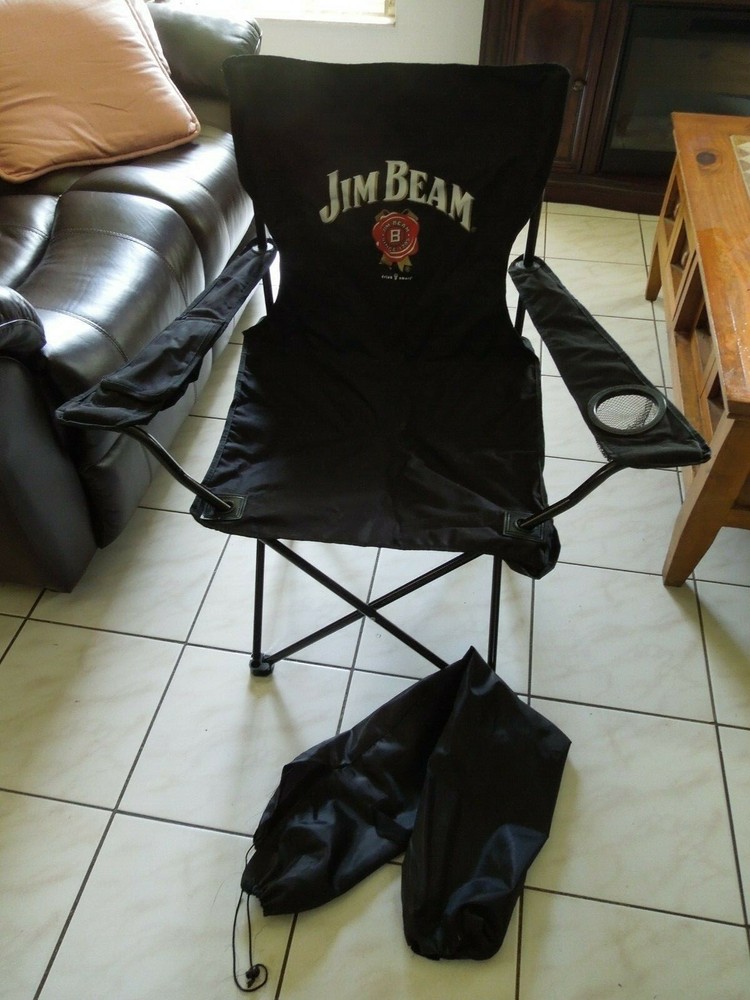 Jim Beam Folding Lawn/Beach Chairs Black