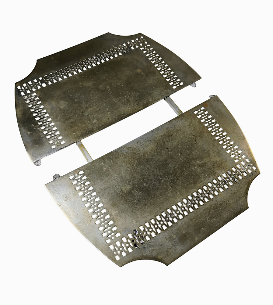 Vintage Poole Silver Co. Sheffield Expandable Trivet - Griffin & Dog Hallmark