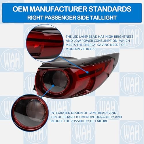 LED Passenger Side Tail Light Assembly Outer Compatible With 2017-2020 Right