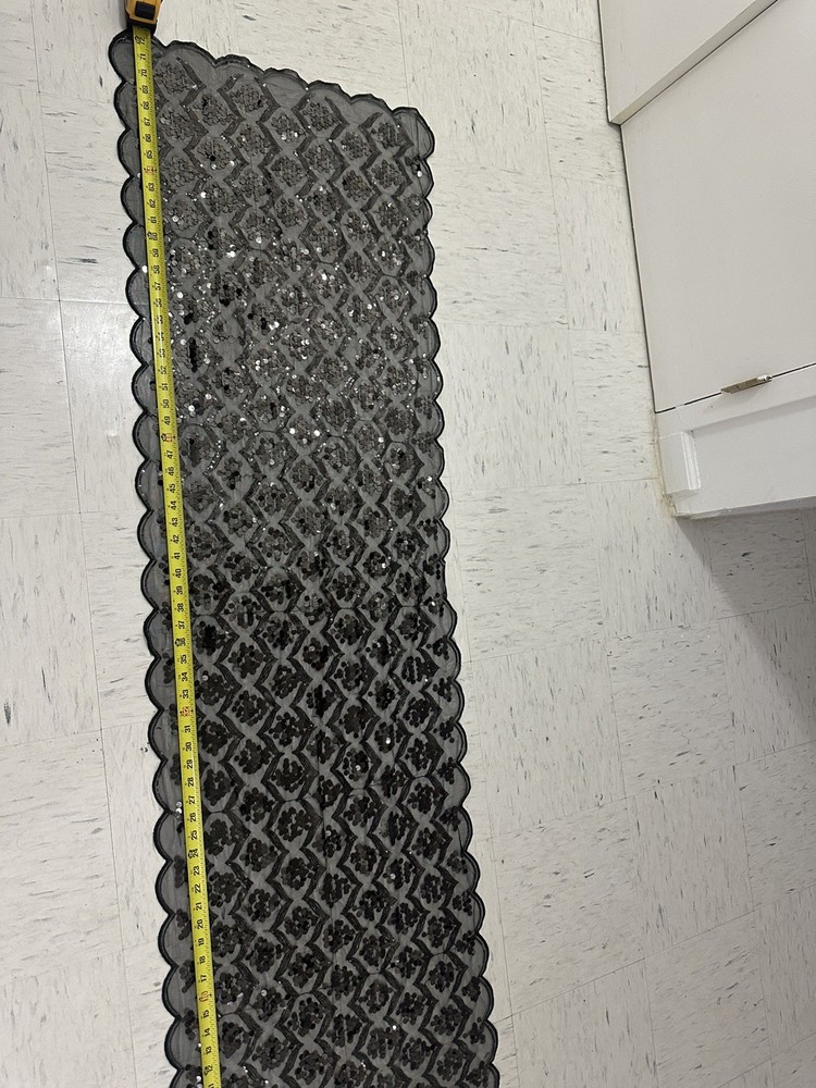 Black Sequin Runner, 56" x12"