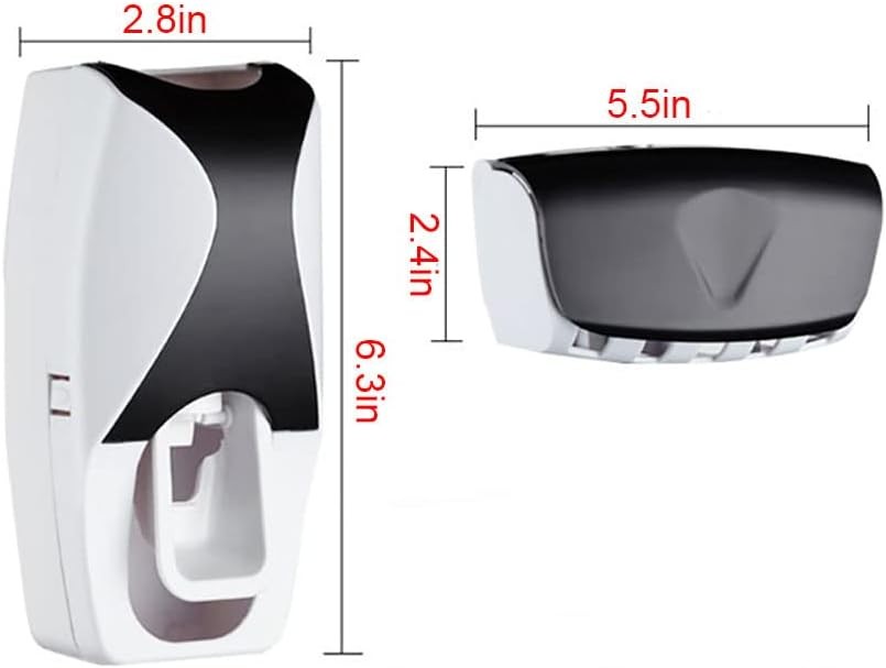 Automatic Toothbrush Dispenser Wall Mount Toothpaste Squeezer and Toothbrush Hol