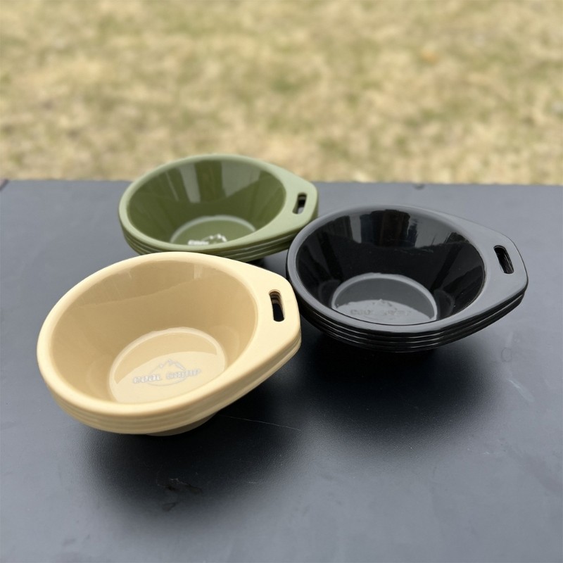 Picnics Bowl Dish Mountaineering Tableware Stackable Camping Bowl with Handle