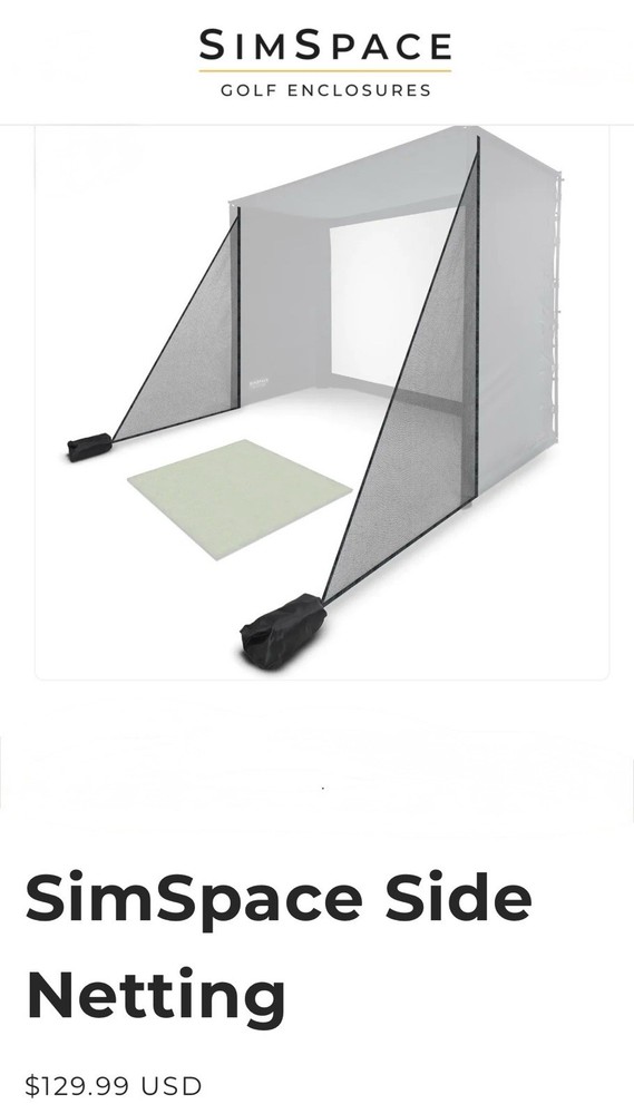 SimSpace Side Netting Designed for SimSpace Enclosures