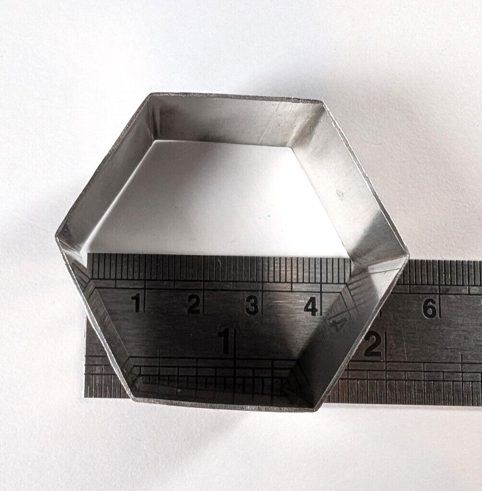Vintage Silver Hexagonal Napkin Ring - Engraved Initials ACJ 20.8g