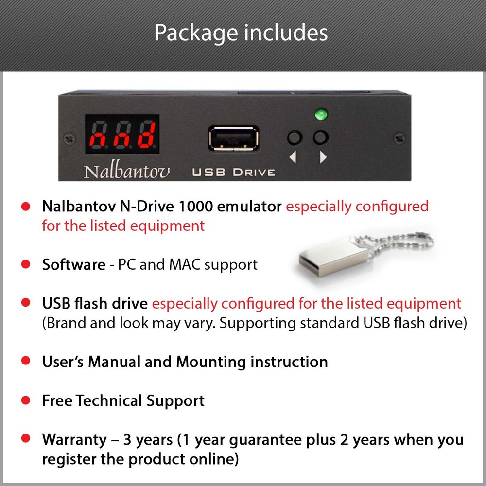 Floppy Disk USB Emulator N-Drive 1000 for Korg Trinity & Plus, Pro, Pro X, V3