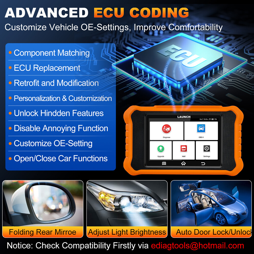 LAUNCH X431 ELITE For TOYOTA Lexus Car OBD2 Scanner Diagnostic Tools ECU Coding
