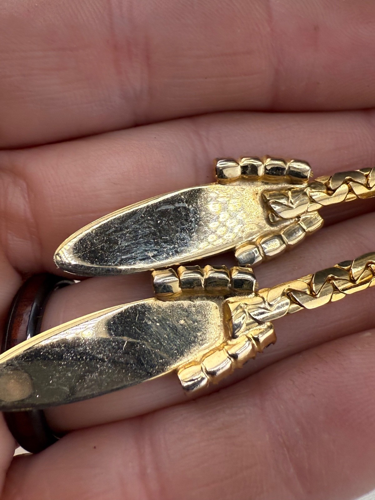 Vintage Park Lane Necklace Earring Set Clip Ons Gold Tone Rhinestone 17”