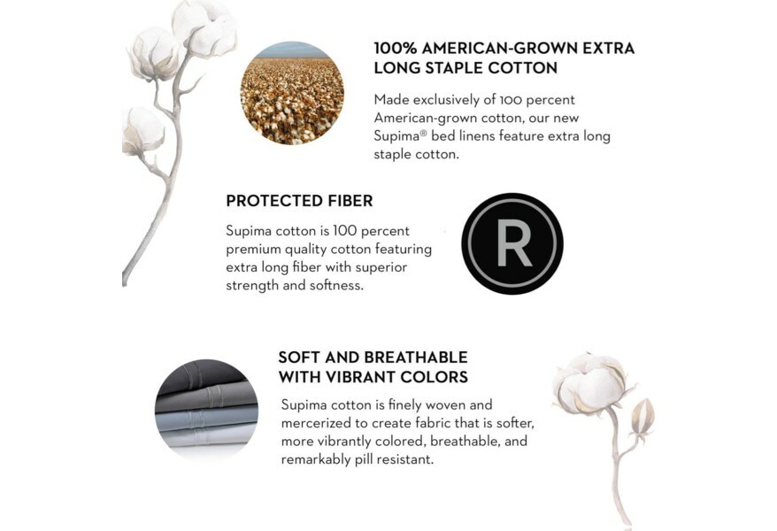 3pc Duvet Set Embrace Collection 100% Supima Cotton Hotel Bedding White