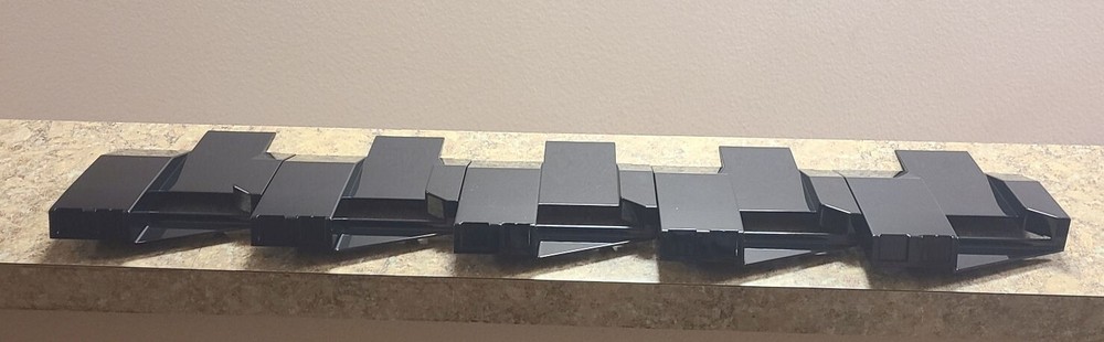 (AP) AUTOMATIC PRODUCTS SNACK MACHINE plastic chip shelf fronts - qty. 5