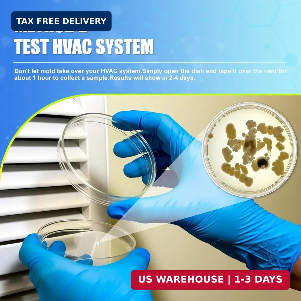 Mold Test Kit for Home,7 Simple Detection Tests,Test HVAC System,Home Surfaces,