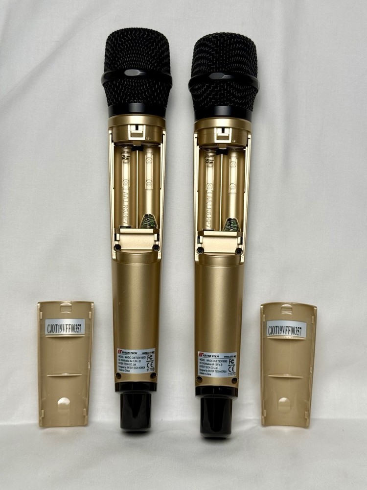 Two Diamond Magic Sing ET19KV Wireless Karaoke Working Replacement Microphones
