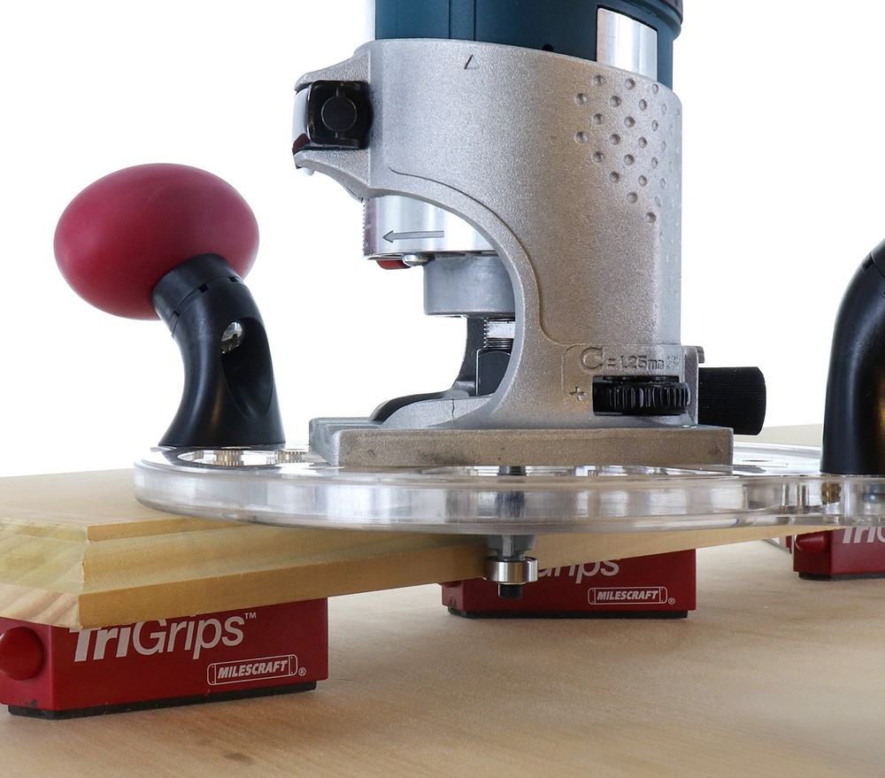 Milescraft 1225 CompactSubBase Adjustable Universal Router Base Plate with Rot