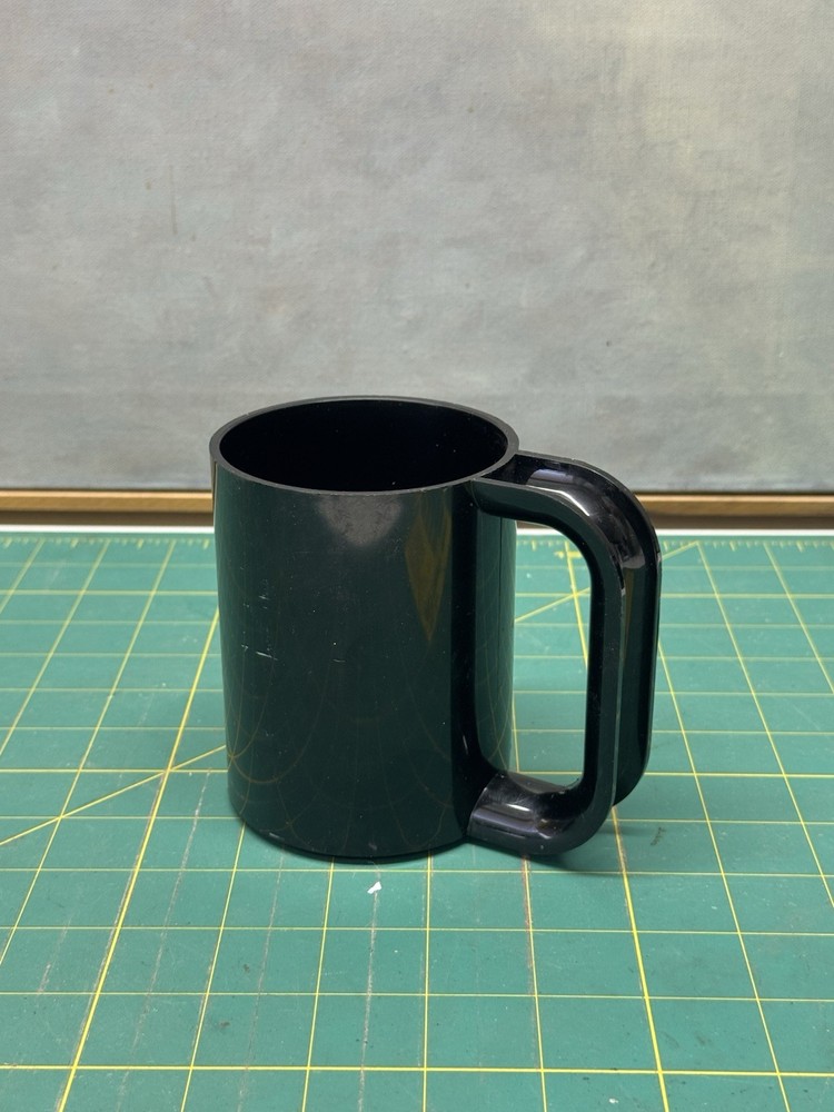 Heller MaxMug Design By Massimo Vignelli Black Melamine Mug Cup